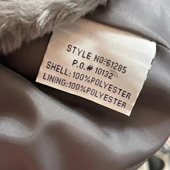 American Glamour Poncho Faux Fur Sweater Women's Grey pullover Lined S/XS - Picture 5 of 7